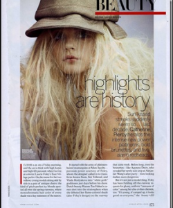 "Highligts are History" Article from Vogue April 2010