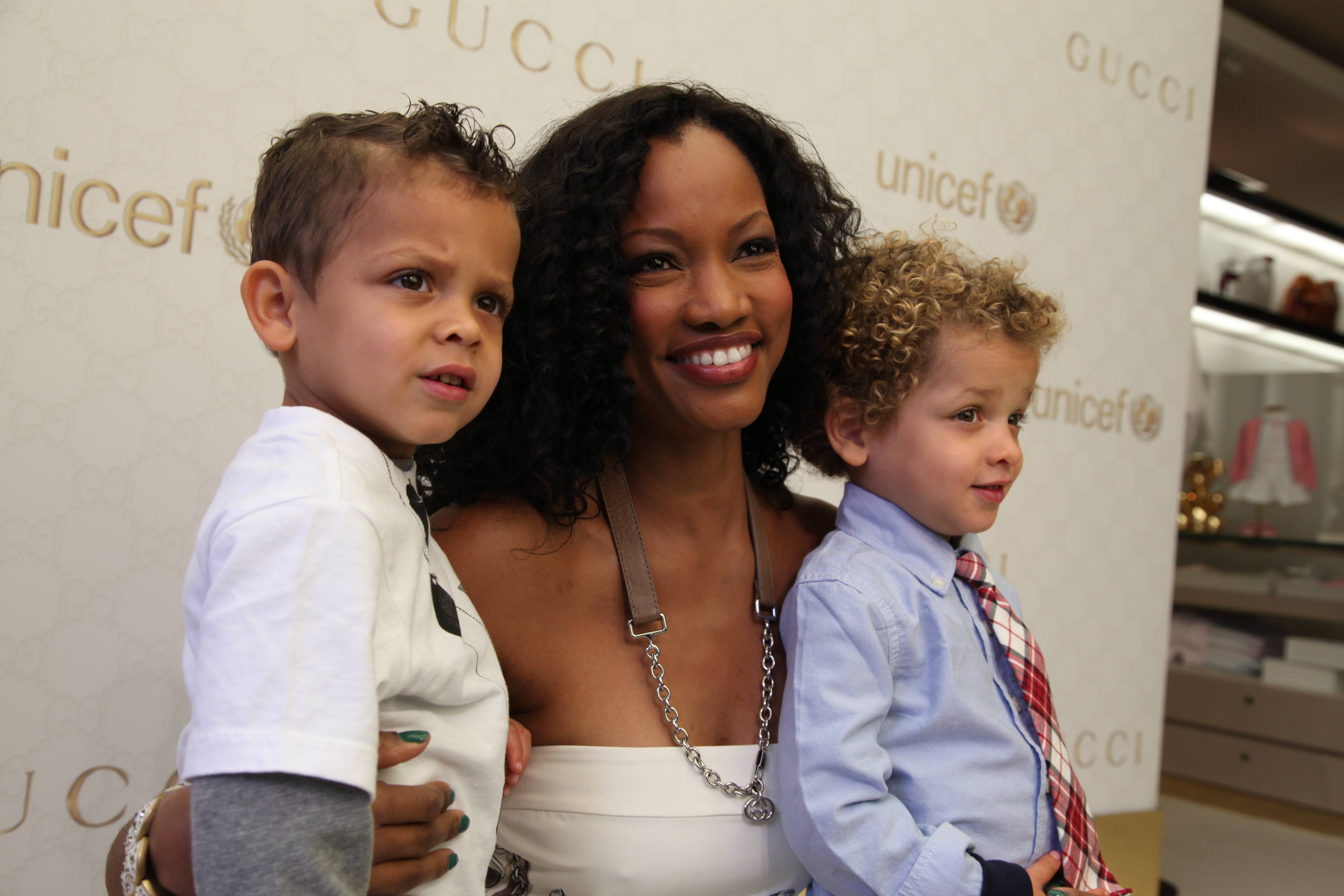 Garcelle Beauvais with sons Jax and Jaid