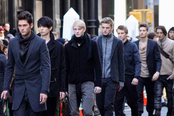 Buckler Fall 2011 runway show in SoHo Buckler Fall 2011 street presentation during New York Fashion Week