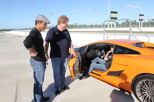 Jon Secada and Jan Otto Chat with Race Car Driver Shane Lewis
