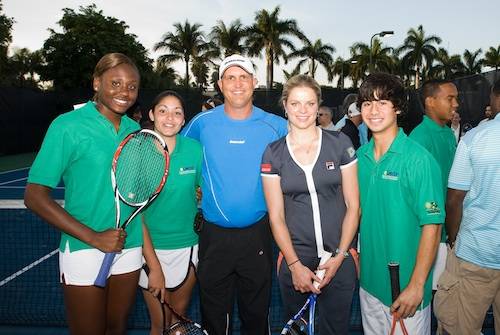 Kim Clijsters with Tennis Foundation