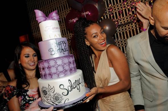 Solange Knowles sister of Beyonce Knowles celebrates her birthday at Lavo