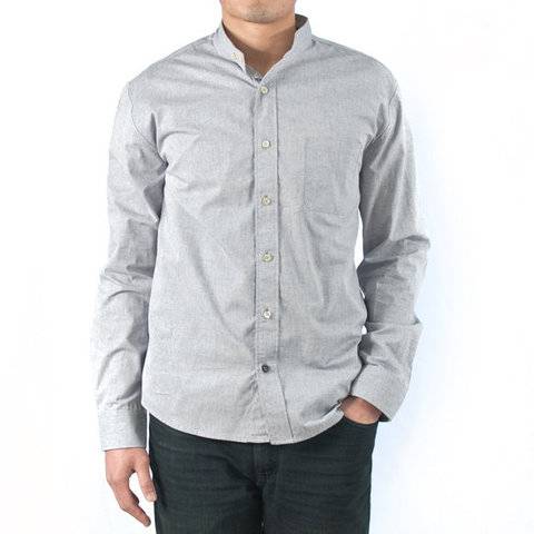 Mandarin Collar Chambray Shirt by Department Seventeen