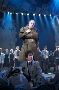 Bertie Carvel as Miss Trunchbull in the RSC Production of Roald Dahl's Matilda The Musical. Photo by Manuel Harlan. 11.1-0162