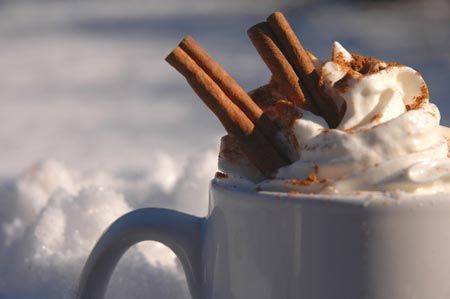 image hot chocolate.  holiday shopping and feel the need to take a quick hot chocolate break, 