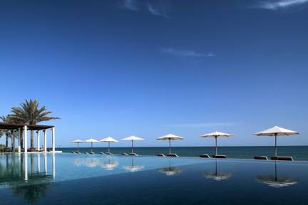 the chedi muscat private beach