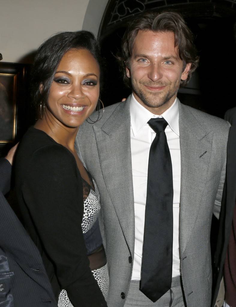 Bradley Cooper and Zoe Saldana