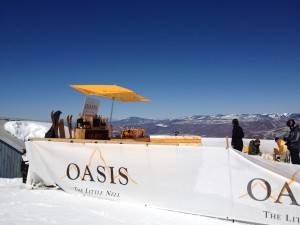 The Oasis, a Veuve-Clicquot-serving pop-up bar on Aspen Mountain in early 2012.