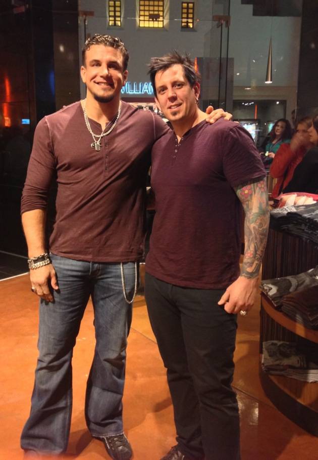 Frank Mir and Sean Dowdell at Club Tattoo's Linkin Park signing.