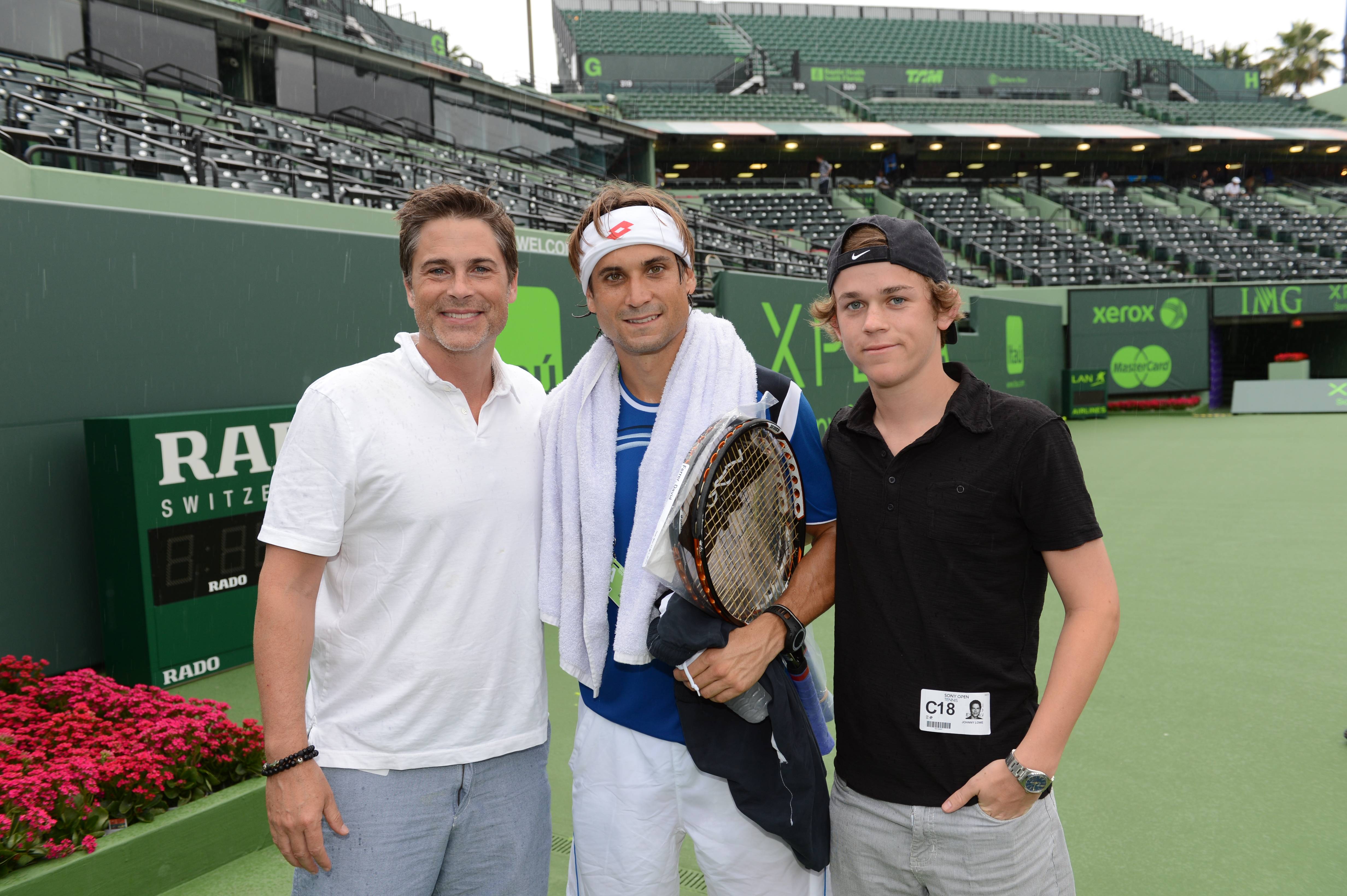 Rob Lowe At 2013 Sony Open With Spanish Player David Ferrer