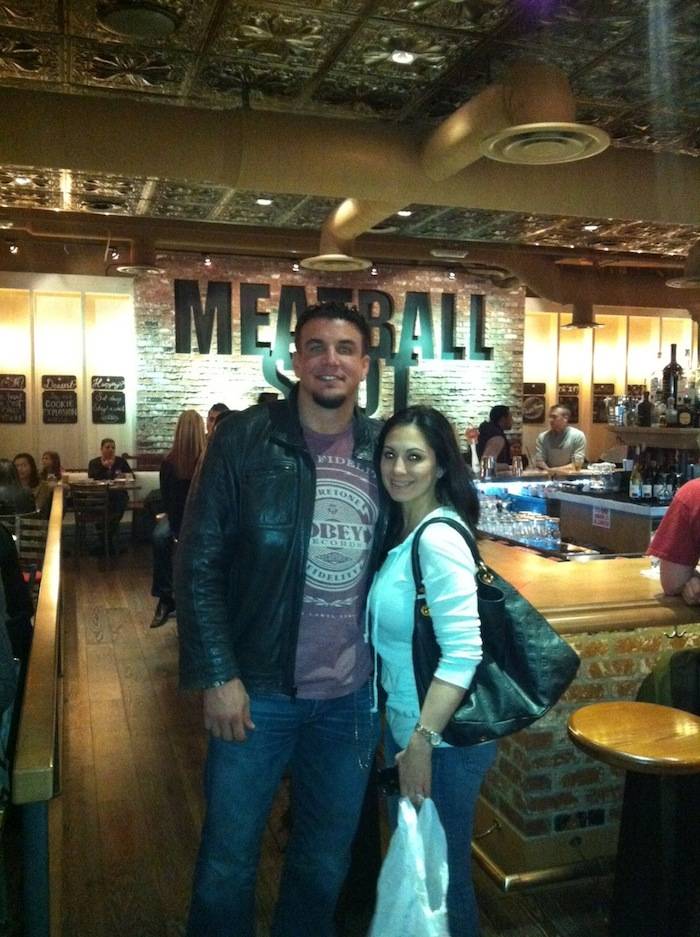 Frank Mir and his wife at Meatball Spot. Photos: Meatball Spot 
