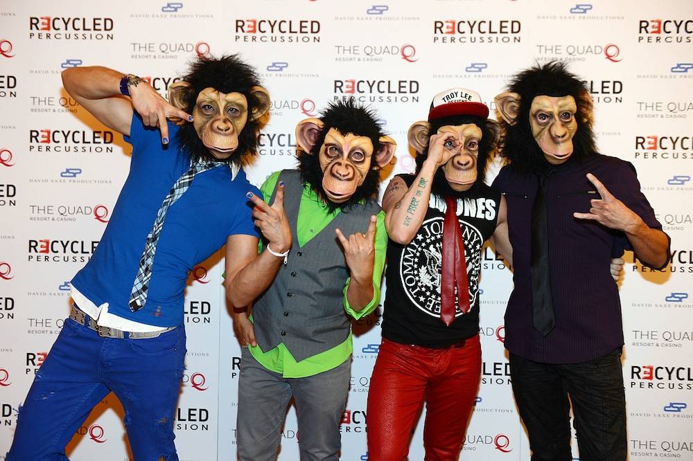 Recycled Percussion on the red carpet. Photos: Denise Truscello/WireImage 