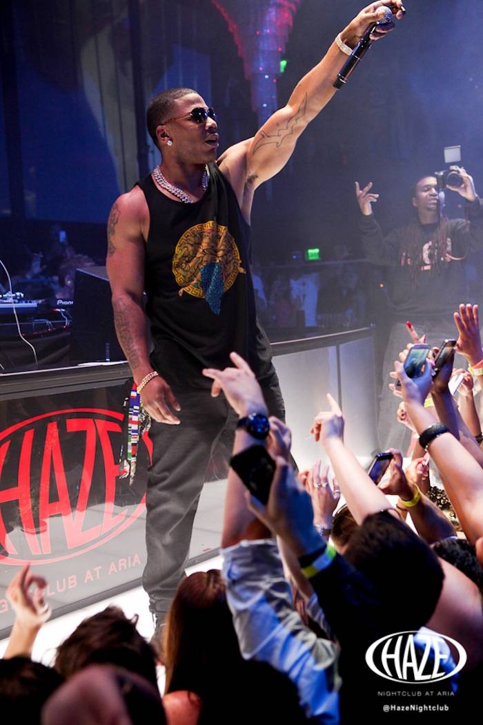 Nelly performs at Haze. 