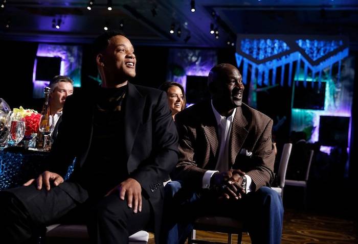 Will Smith and Michael Jordan. Photos: Isaac Brekken and Bryan Steffy/Getty Images Entertainment 