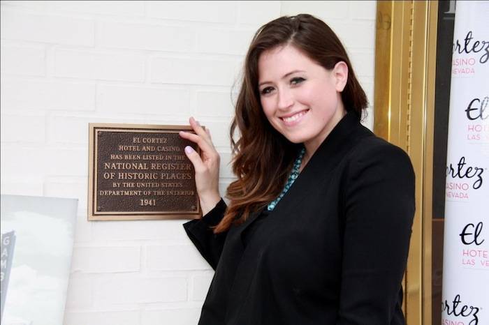 Alexandra Epstein with commemorative plaque. Photos: El Cortez   