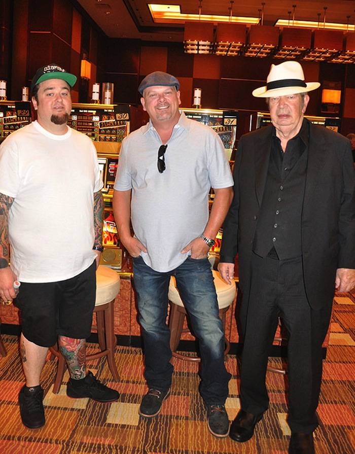 Chumlee, Rick Harrison and The Old Man at the Golden Nugget. 