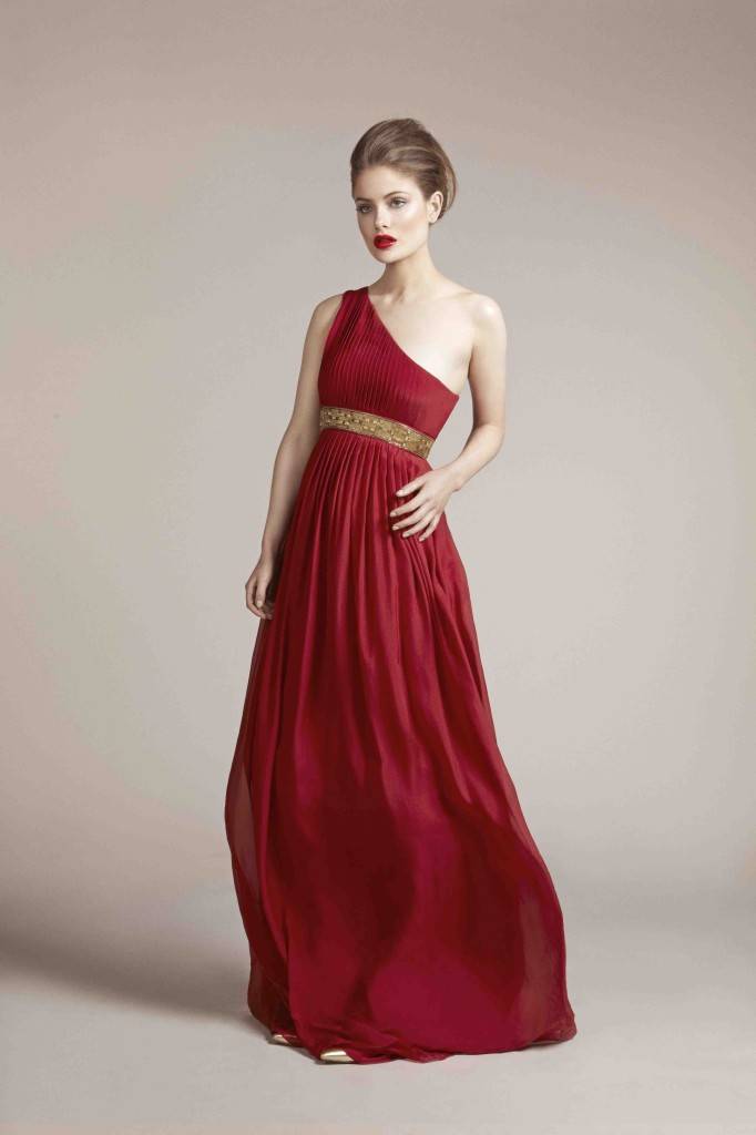 Zaeem Jamal - One Shouldered Egyptian Gown - low res