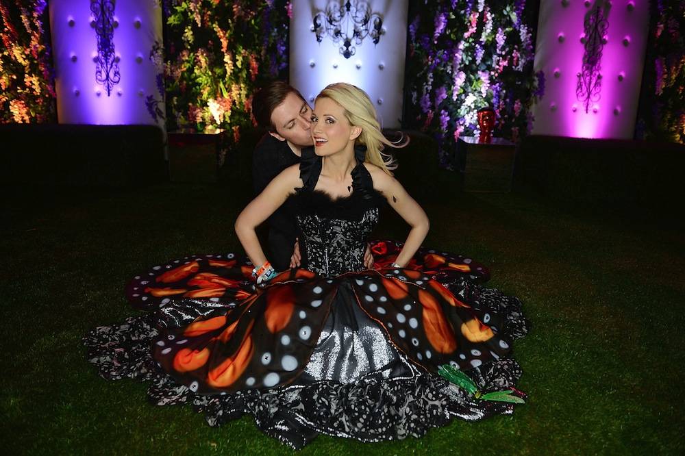 Pasquale Rotella and Holly Madison shortly after he proposed at the Electric Daisy Carnival. Photos: Denise Truscello/WireImage 