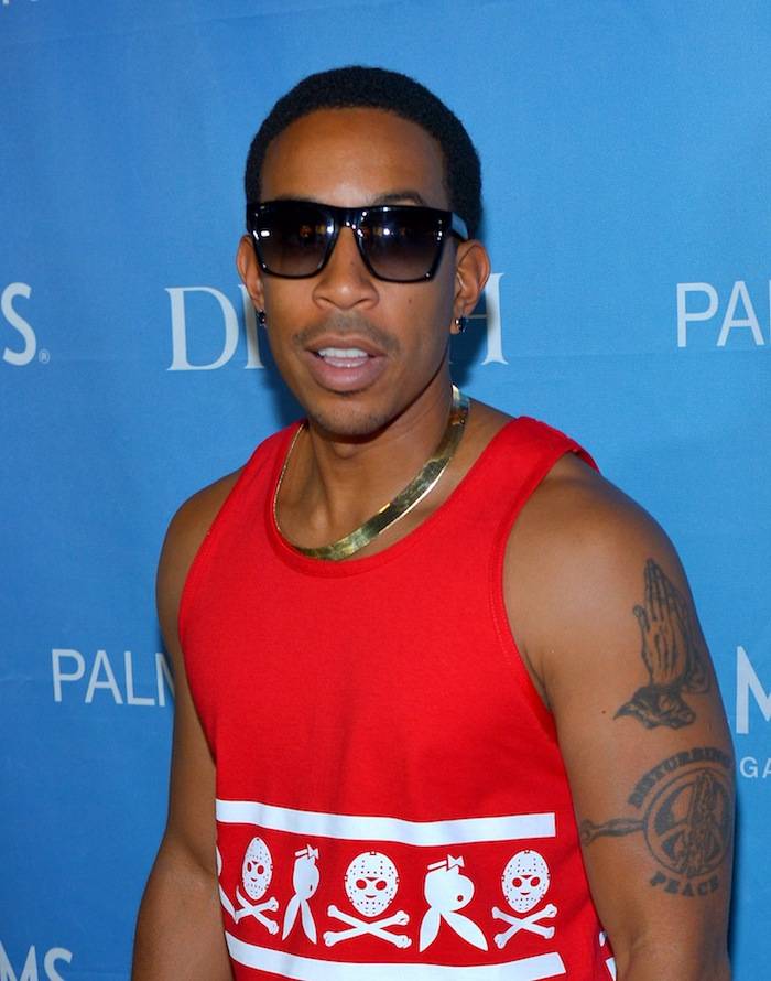  Ludacris poses on the red carpet at Ditch Fridays pool party. Photos: Bryan Steffy/WireImage 