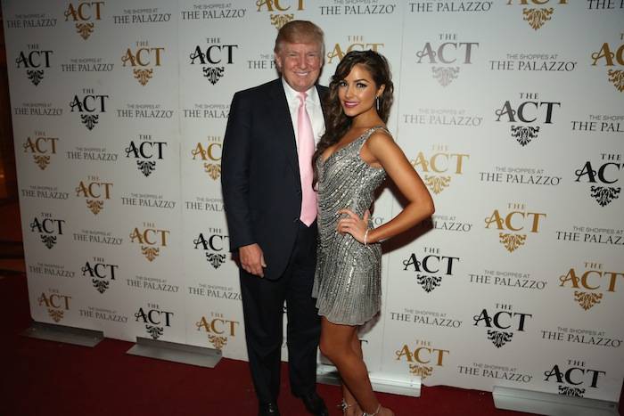 Donald Trump and Olivia Culpo on the red carpet at The Act Nightclub. Photos: Bobby Jameidar 
