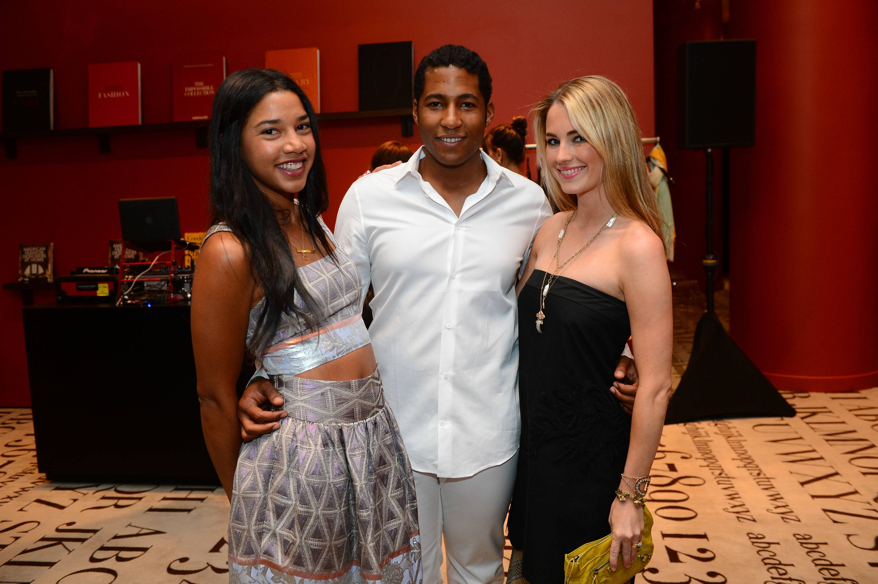 Hannah Bronfman, Hassan Pierre and Amanda Hearst at the opening of Maison de Mode.