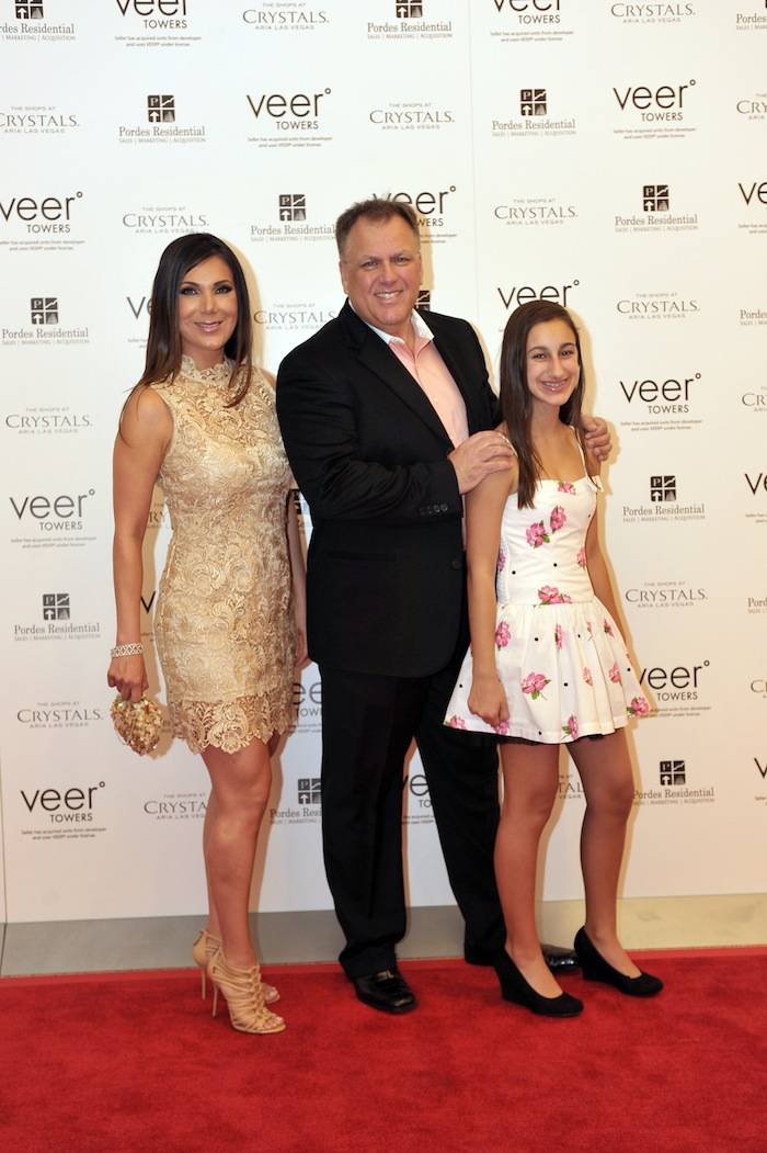 Jim Navarro, vice president of sale for Pordes Residential, with his wife Maria and their daughter.