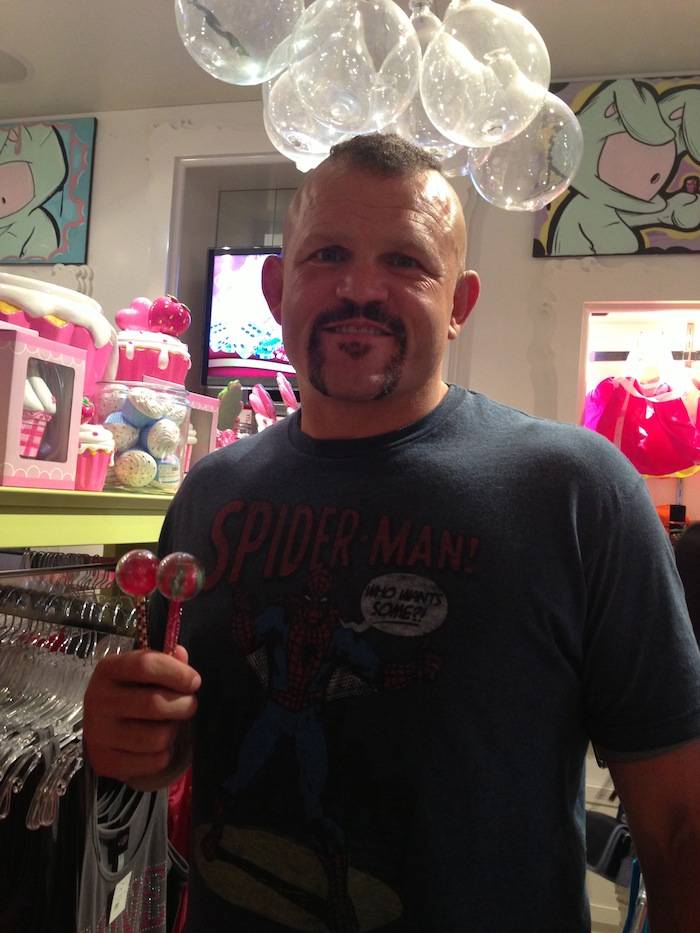 Chuck Liddell with a Sugar Factory Couture Pop. 