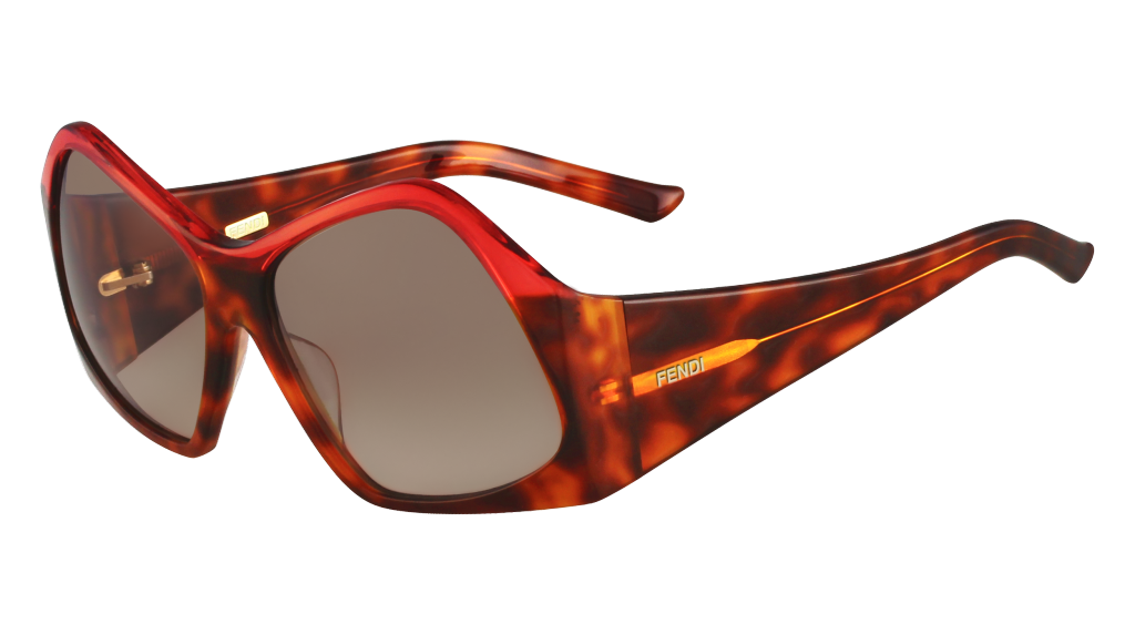 Fendi geometric sunglasses in red_AED 2,290