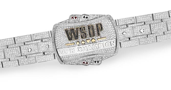The World Series of Poker bracelet, designed by Jason of Beverly Hills. 
