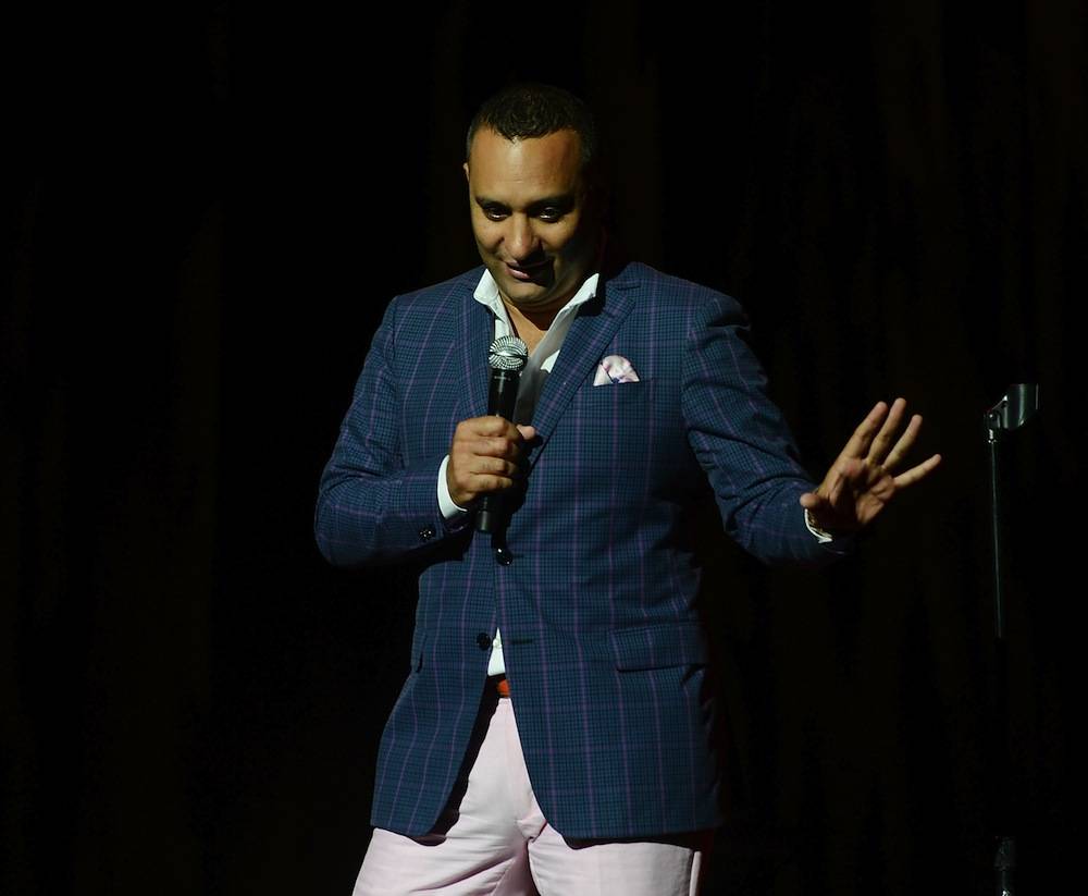 Comedian Russell Peters performs at the Pearl at the Palms. Photos: Denise Truscello/WireImage 
