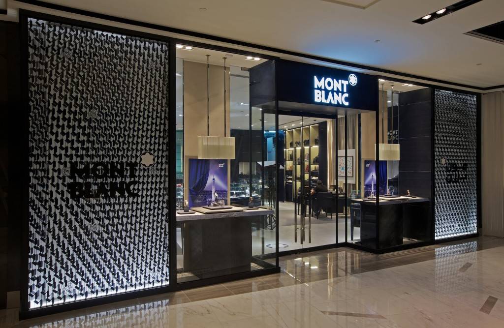 Montblanc boutique in The Galleria features the new Montblanc façade recently launched this year