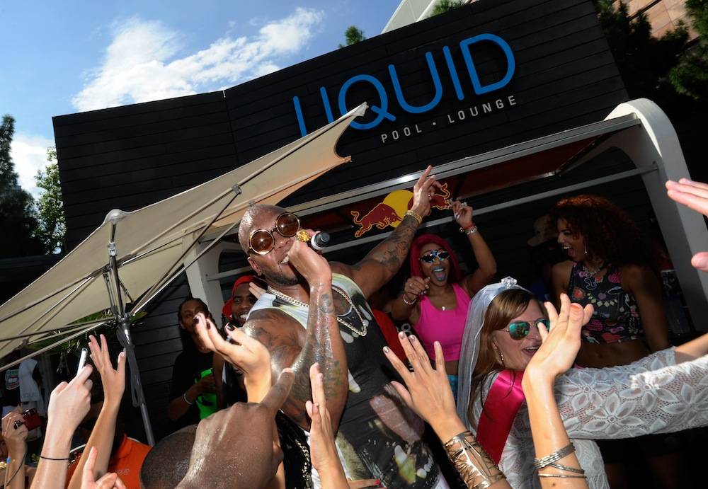 FloRida Continues The Labor Day Weekend Celebration With A Special Poolside Performance At Liquid Pool Lounge At ARIA