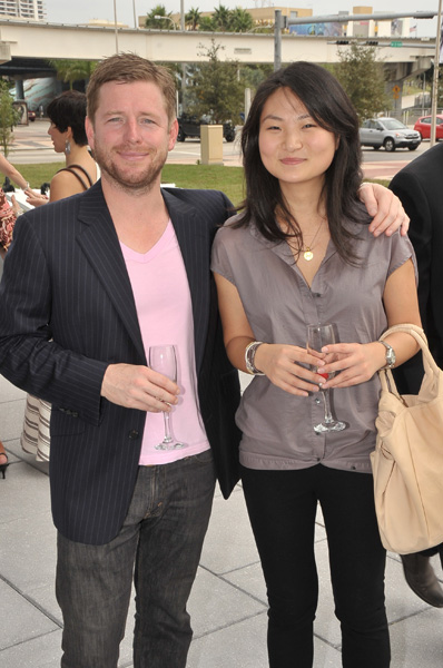 Jeff Lawson (co-founder art Asia) & Queenie Wang at Art Asia at Marquis