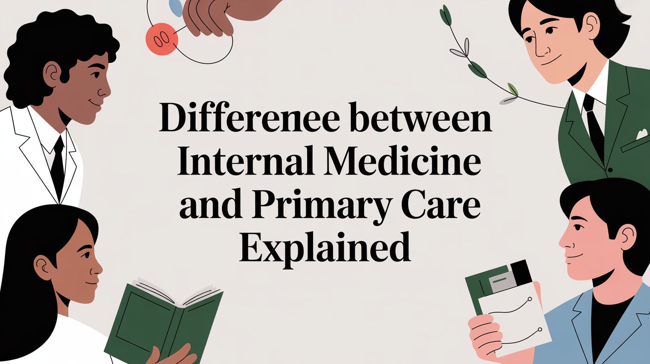 difference between internal medicine and primary care