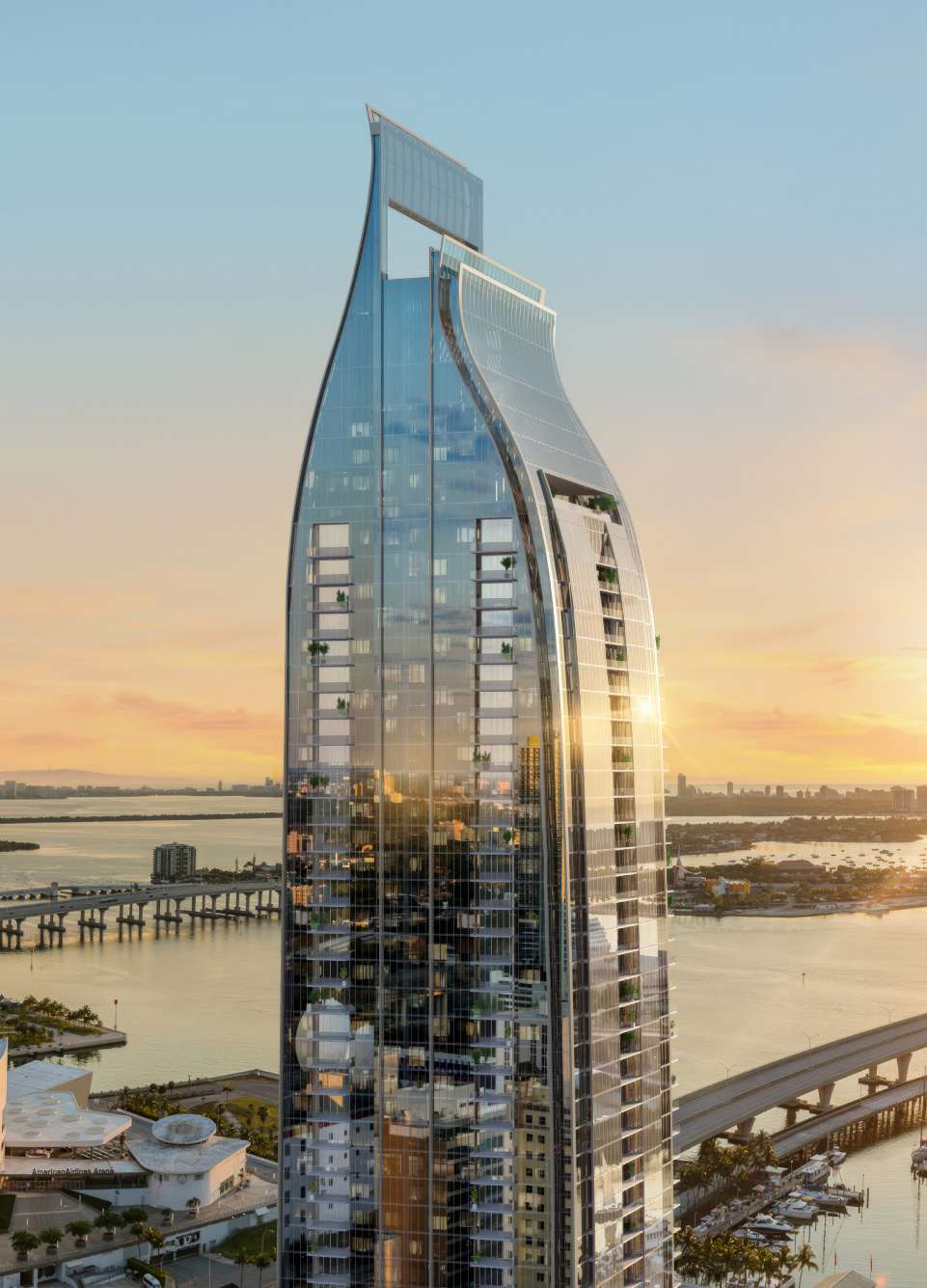 Delano Residences & Hotel Miami residence floor plan rendering