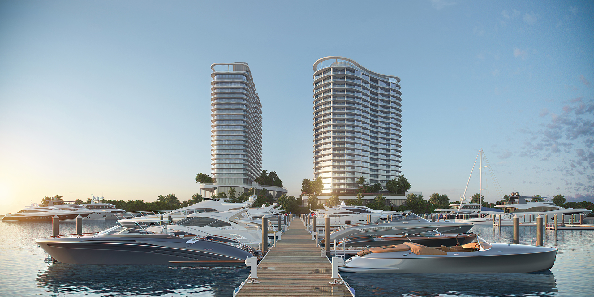 The St. Regis Resort and Residences Bahia Mar marina exterior, Fort Lauderdale